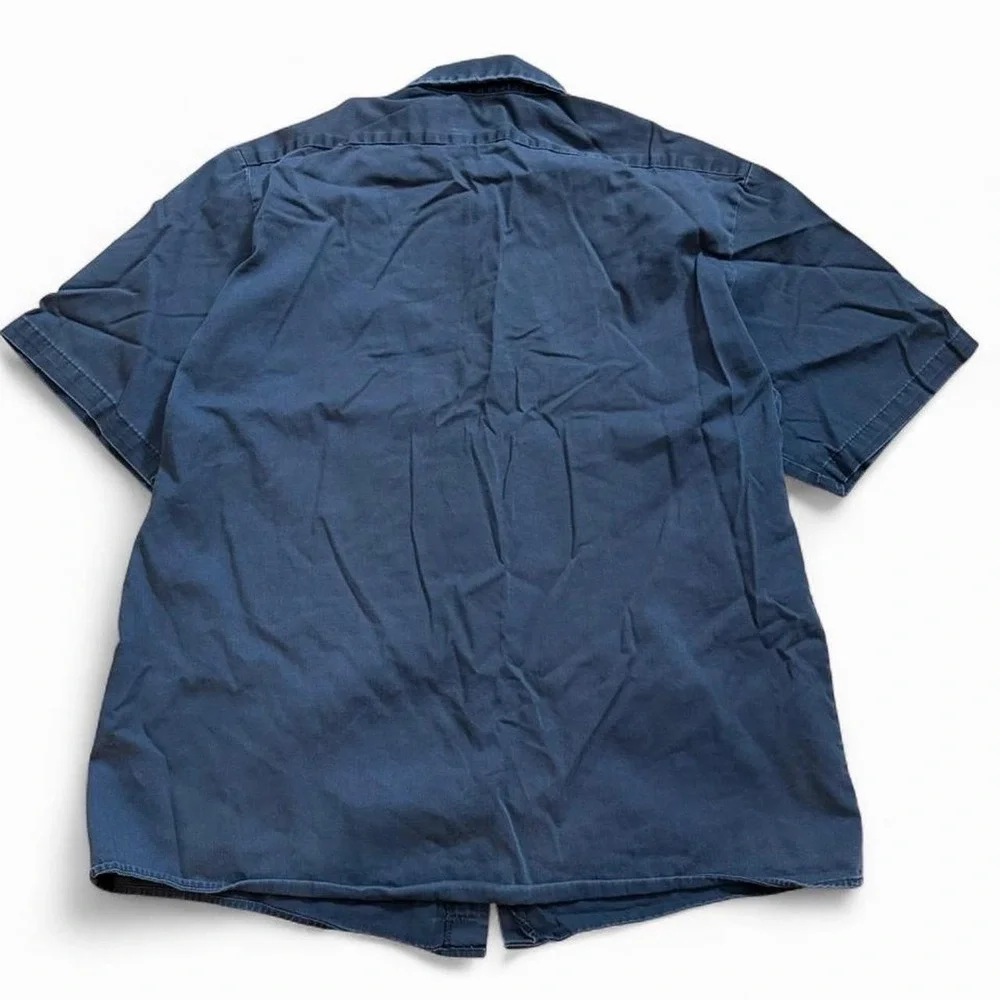Vintage Dickies Faded Black Button Up Workwear Shirt Men's Size 2XL Grunge Skate
